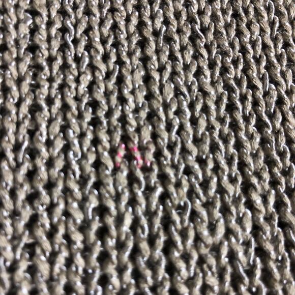 Vertigo Paris Top Womens L Tan Open Knit Embellished Tunic Tank Boho Festival - Picture 11 of 16